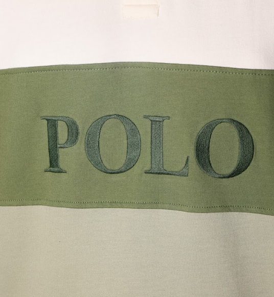 Polo Sweater Colour Block Green
